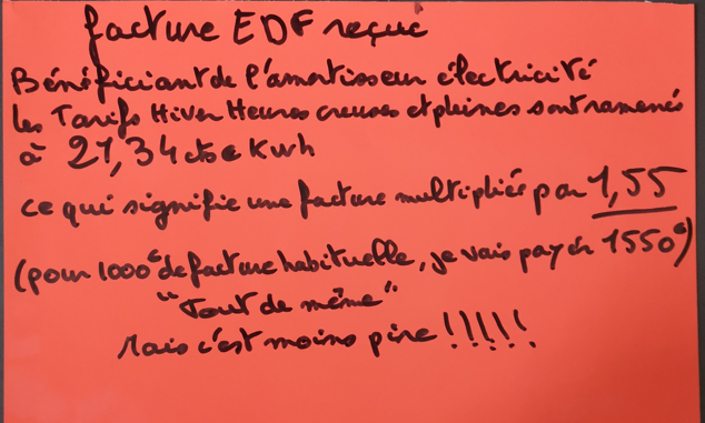 Facture edf reçu